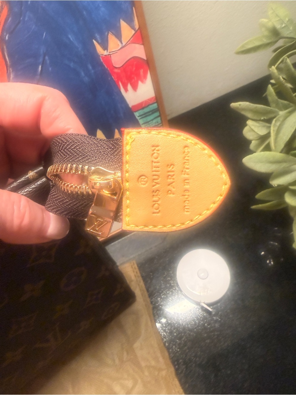 Source Unknown Brown Monogram Toiletry Pouch / clutch / organizer - Picture 4 of 10
